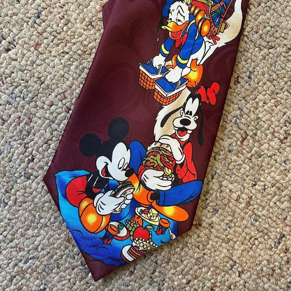 Disney Unlimited Mickey Mouse and Friends Holiday Neck Tie for Men Multicolor